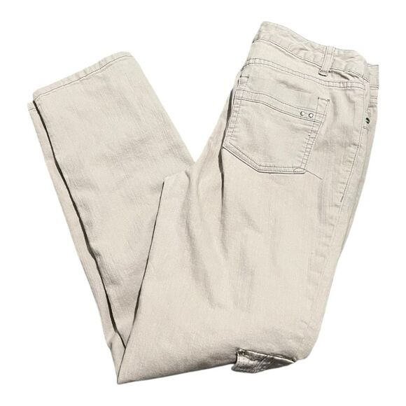 Christopher & Banks Jeans CJ Womens Size 10 Beige Straight Mid-Rise Pockets - Picture 7 of 11